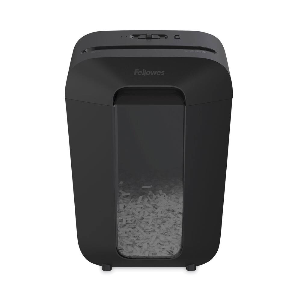 Front. Fellowes - 4402901 Powershred LX70 11 Manual Sheet Capacity Cross-Cut Shredder - Black.