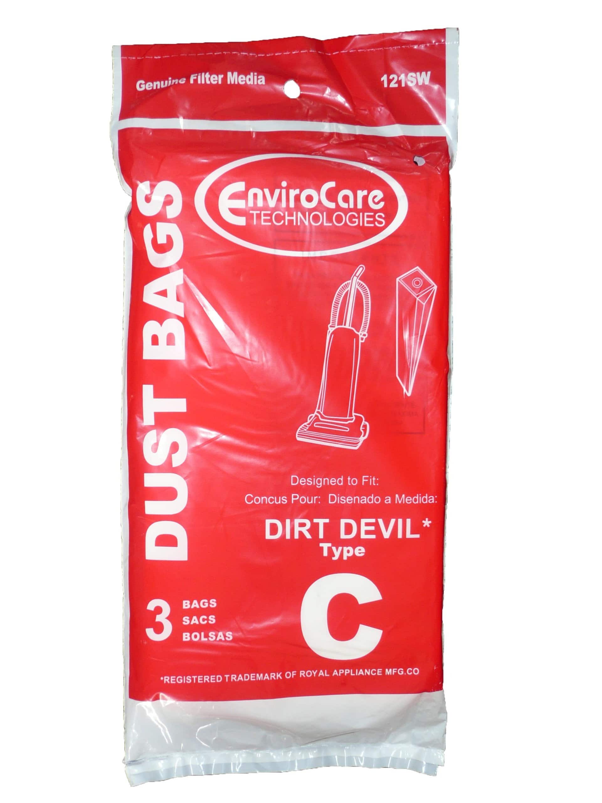 EnviroCare - 15 Pack Vacuum Cleaner Type C Bags - – Part 121SW