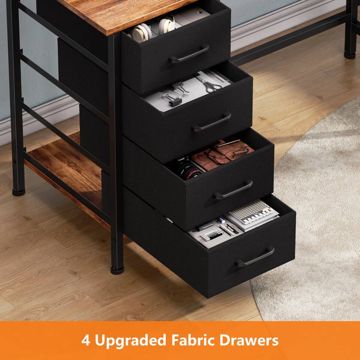 4 Upgraded Fabric Drawers