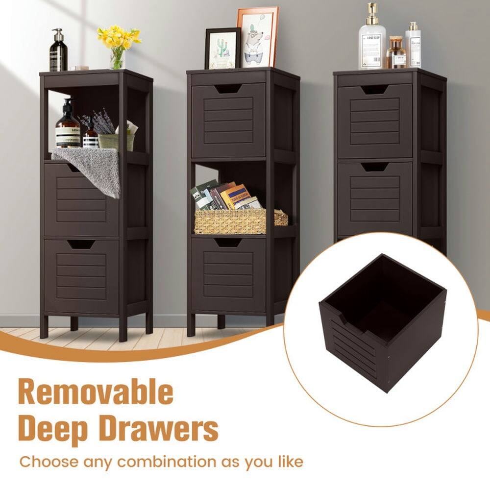 Removable Deep Drawers  
Choose any combination as you like