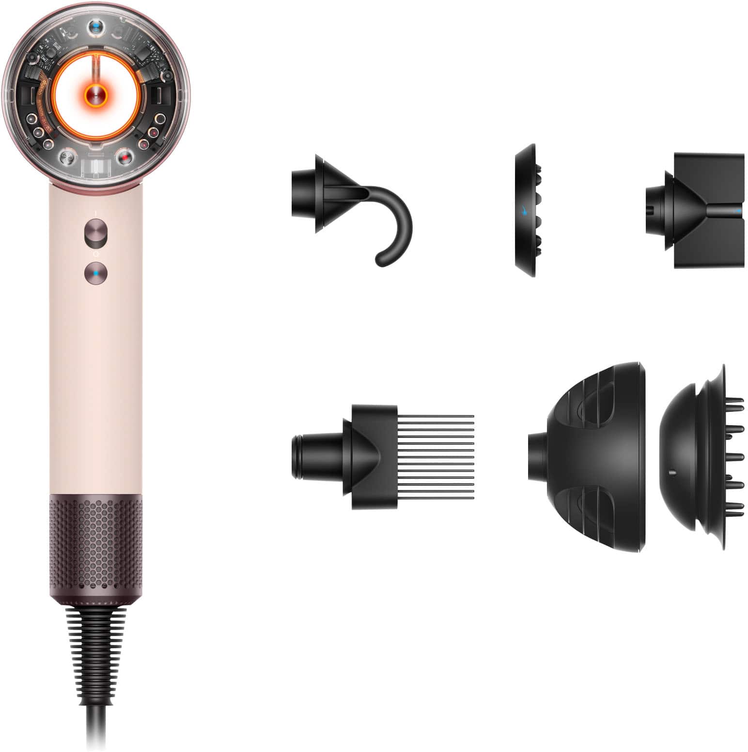 Front. Dyson - Supersonic Nural Hair Dryer - Ceramic Pink/Rose Gold.