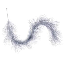 Vickerman - 6' Artificial Metallic Pine Needle Garland. Features metallic pine foliage - Silver