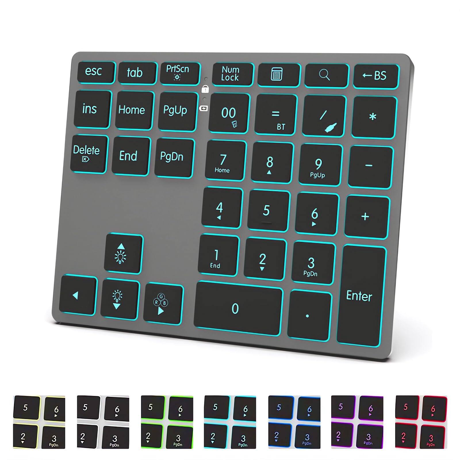 Cedar Assembly - Tri-mode Aluminum Numpad Led Backlit Bt5.0usb Wireless Rechargeable Number Pad 35-key Scissor Switches Light - Default