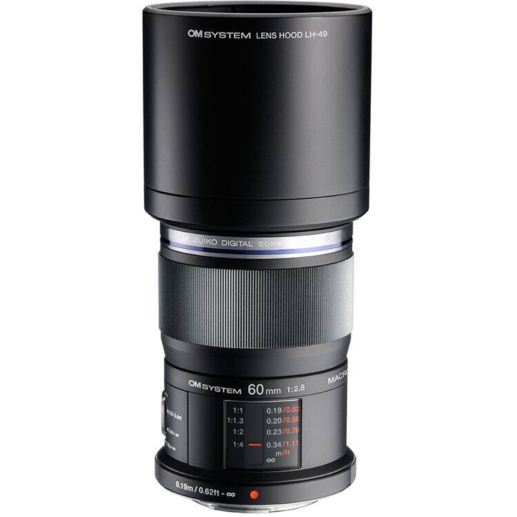 OM SYSTEM LENS HOOD LH-49  
M.ZUIKO DIGITAL  
60mm  
OM SYSTEM  
1:2.8  
60 mm  
1:1  
0.19/0.62  
KS-AN  
1:1.3  
0.20/0.66  
1:2  
0.23/0.76  
1:4  
0.34/1.11  
m/ft  
MAC  
0.19m / 0.62ft