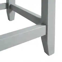 FurniFact - Vanity Stool with Padded Seat and Modern Design - Gray