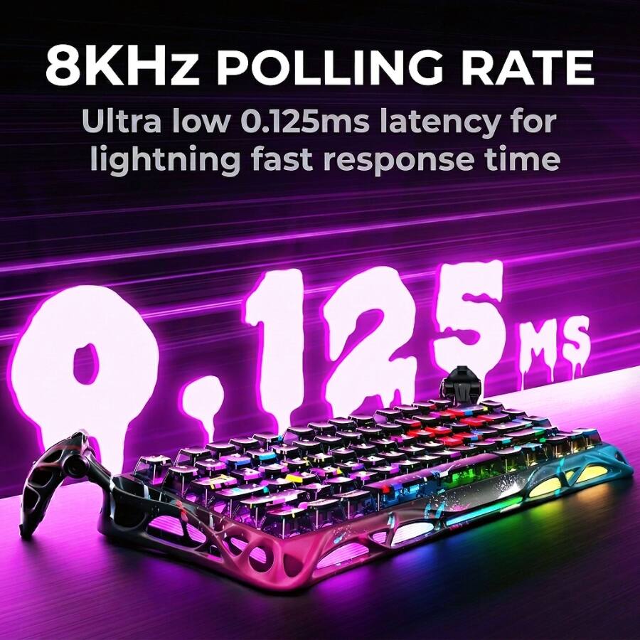 8KHz POLLING RATE  
Ultra low 0.125ms latency for lightning fast response time