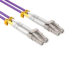 Cable Leader - OM4 LC to LC Fiber Patch Cable Multimode 50/125 Duplex 10G for SFP+ Transceivers, Switches, Servers, Patch Panels - Violet