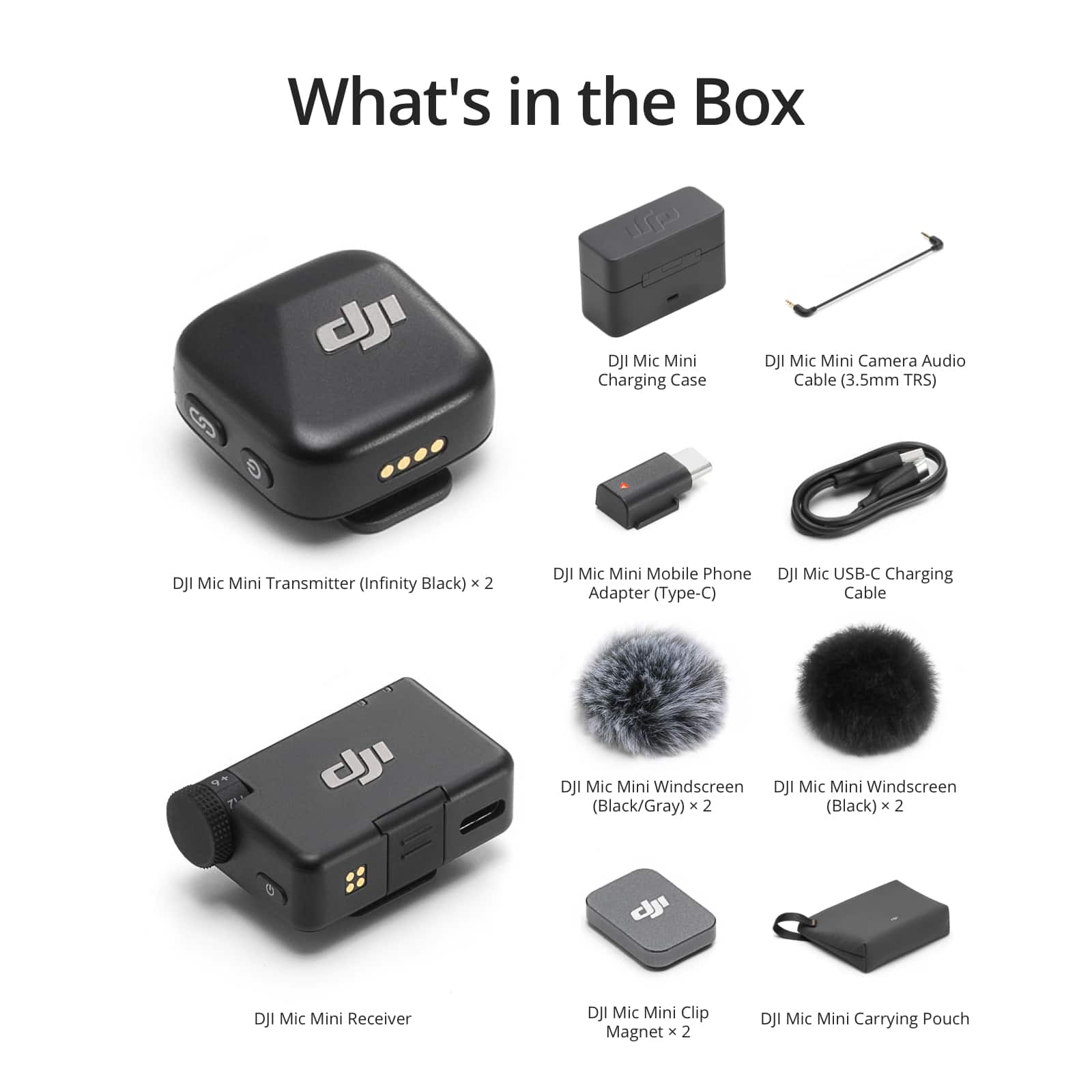 DJI Mic Mini (2 TX + 1 RX + Charging Case) Ultralight + 2 Year