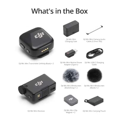 DJI Mic Mini (2 TX + 1 RX + Charging Case) Ultralight + 2 Year DJI Mic Mini (2 TX + 1 RX + Charging Case) Ultralight + 2 Year