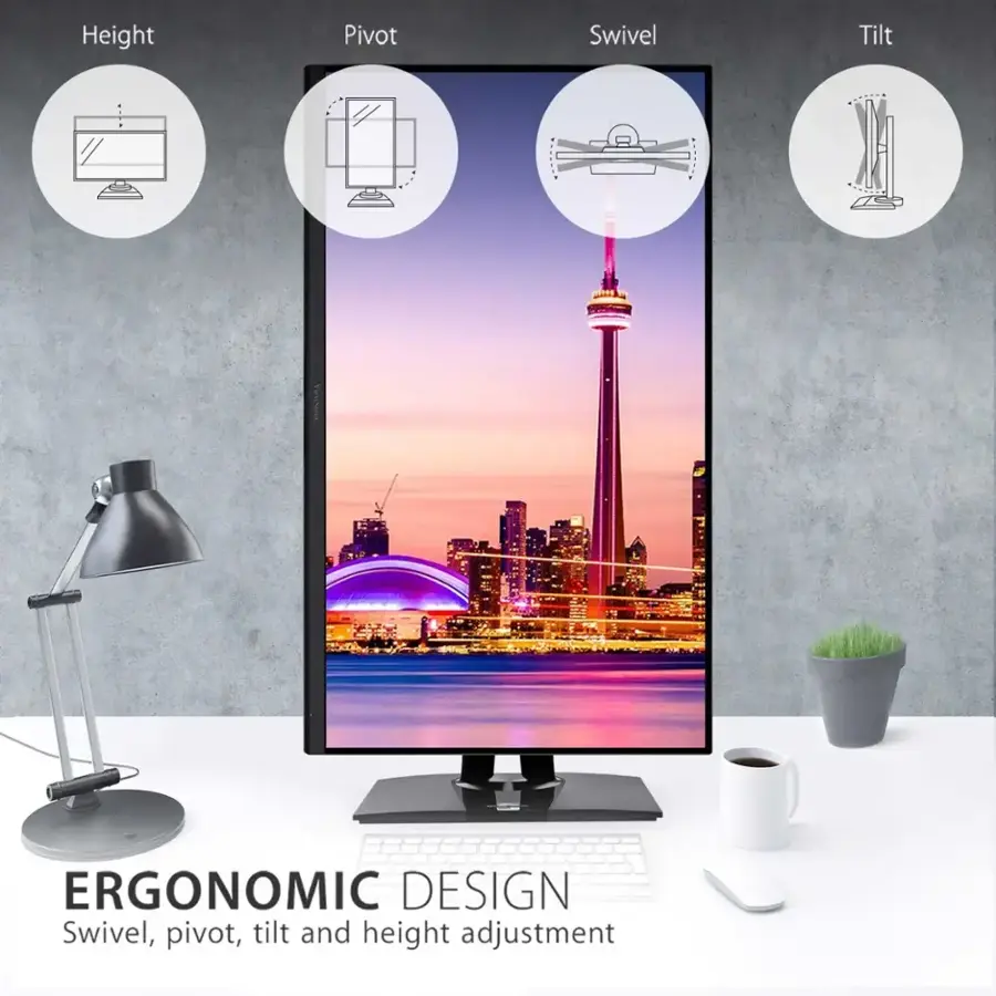 Alt View 18. ViewSonic - ColorPro 31.5" LCD 4K UHD Monitor with HDR (DisplayPort USB, HDMI) - Black.