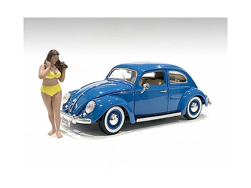 Beach Girl Amy Figurine for 1/18 Scale Models by American Diorama - Multi