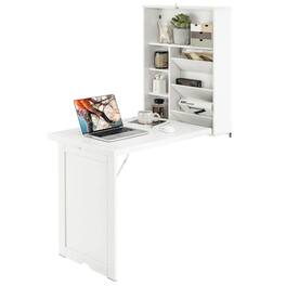 Kadyn - Wall Mounted Fold-Out Convertible Floating Desk Space Saver - White