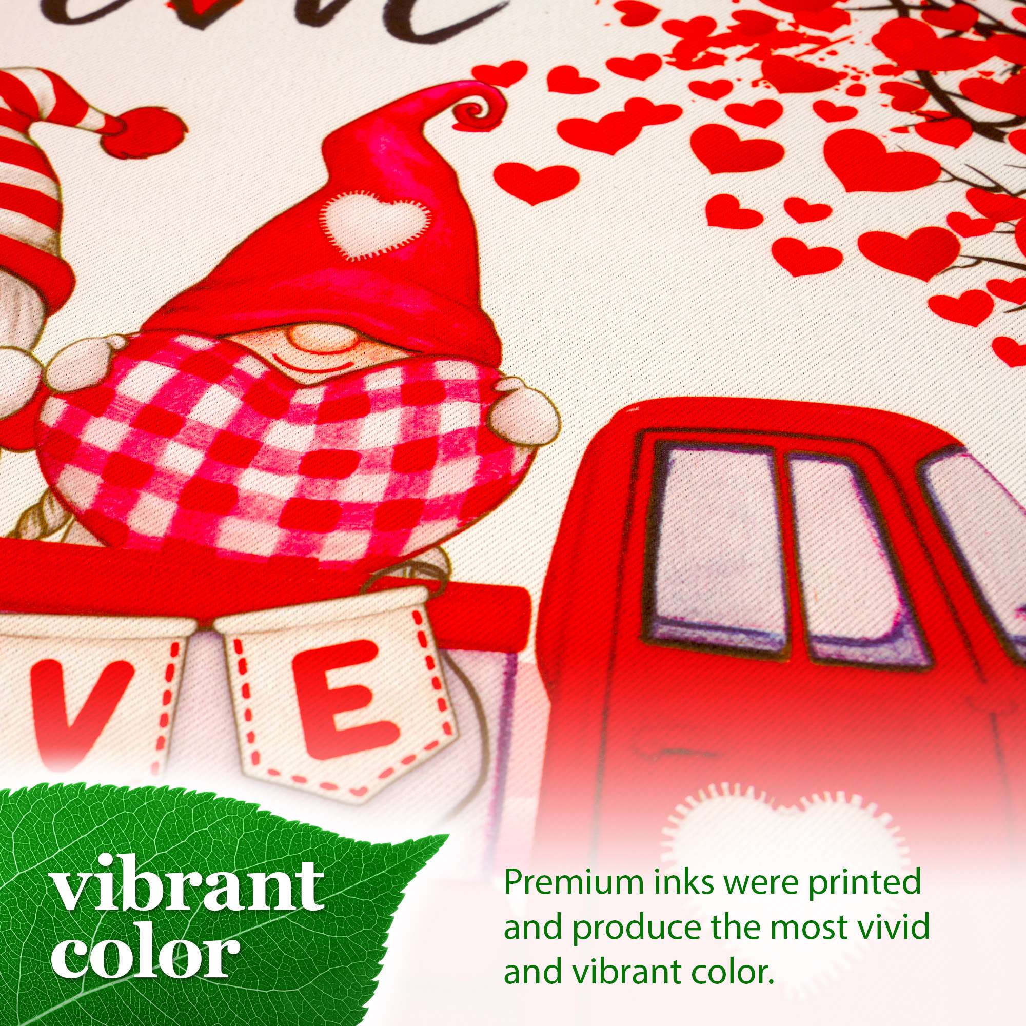 Vibrant color. Premium inks were printed and produce the most vivid and vibrant color.