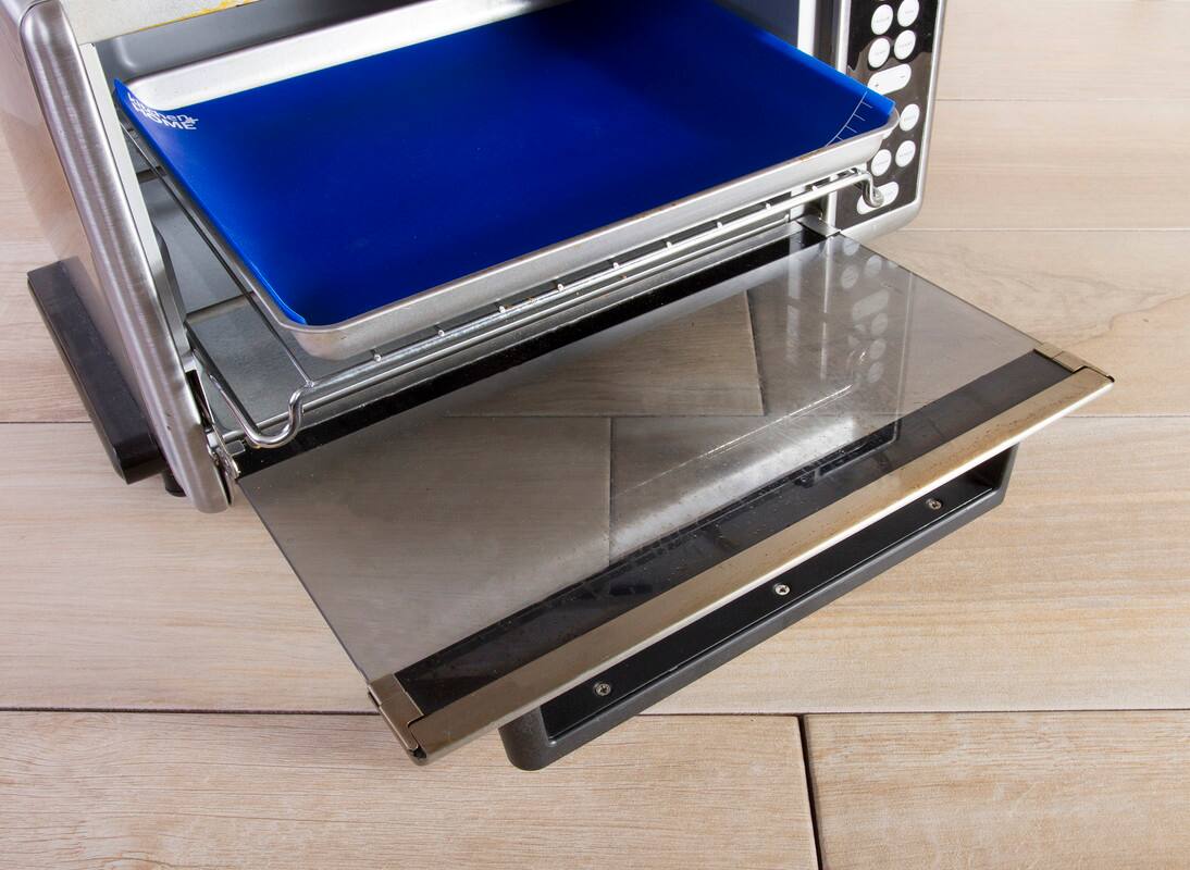 Angle. Kitchen + Home - Silicone Toaster Oven Liner - Nonstick Toaster Oven Baking Mat - blue.