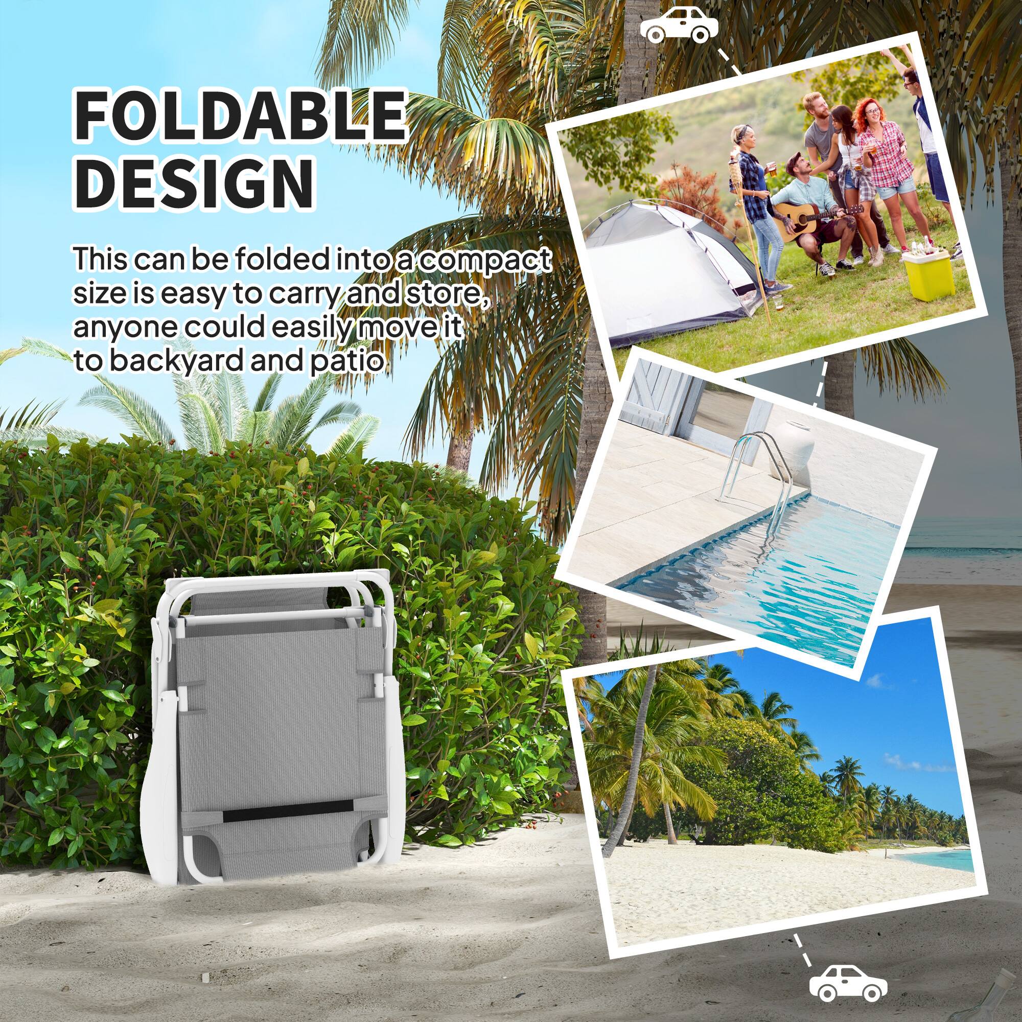 FOLDABLE DESIGN
This can be folded into a compact size is easy to carry and store, anyone could easily move it to backyard and patio.