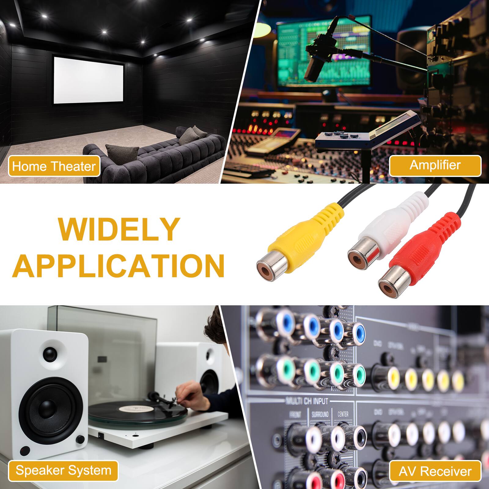 Home Theater Amplifier  
WIDELY APPLICATION  
MULTI CH INPUT N SURROUND CENTER - DE Speaker System AV Receiver