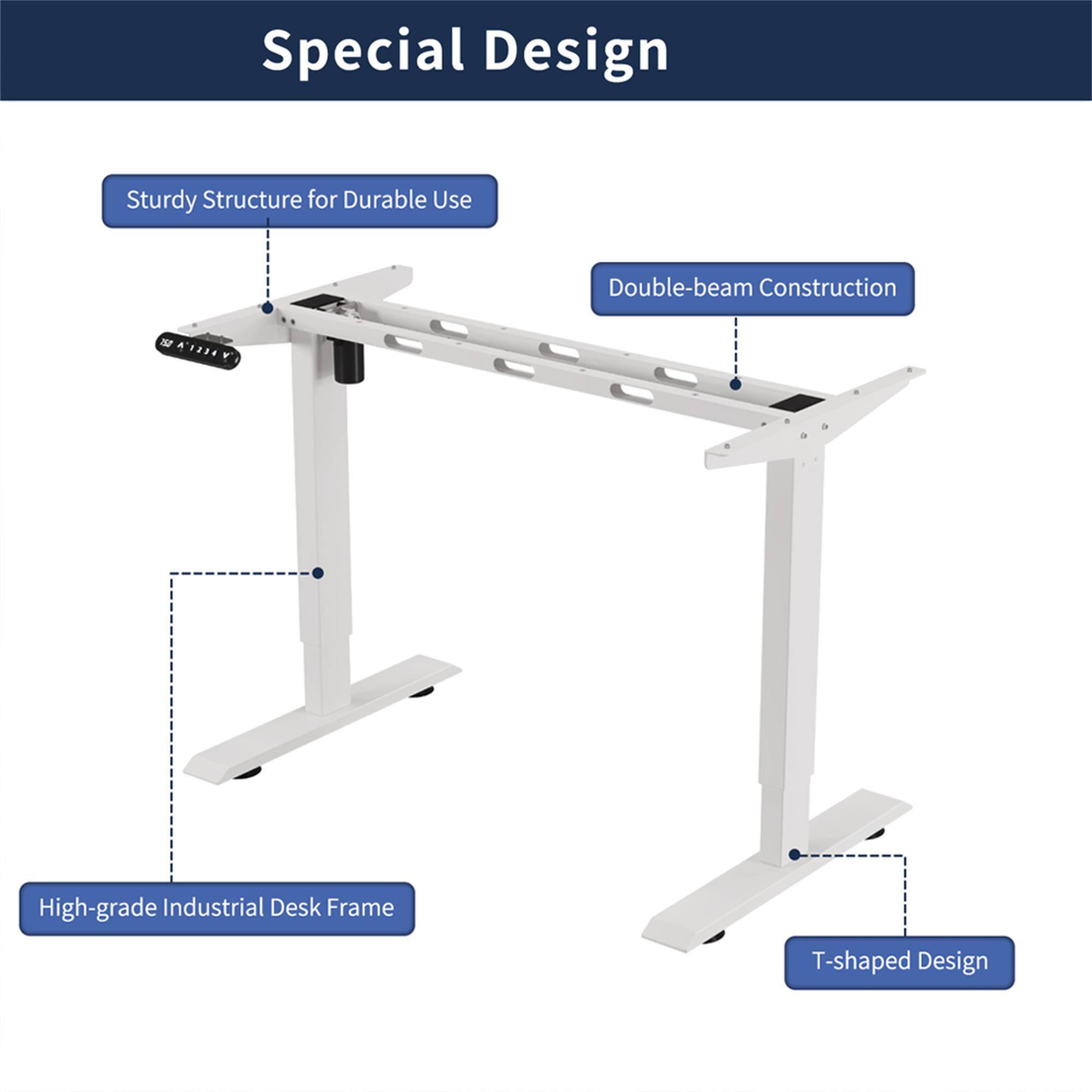 Special Design

- Sturdy Structure for Durable Use
- Double-beam Construction
- High-grade Industrial Desk Frame
- T-shaped Design