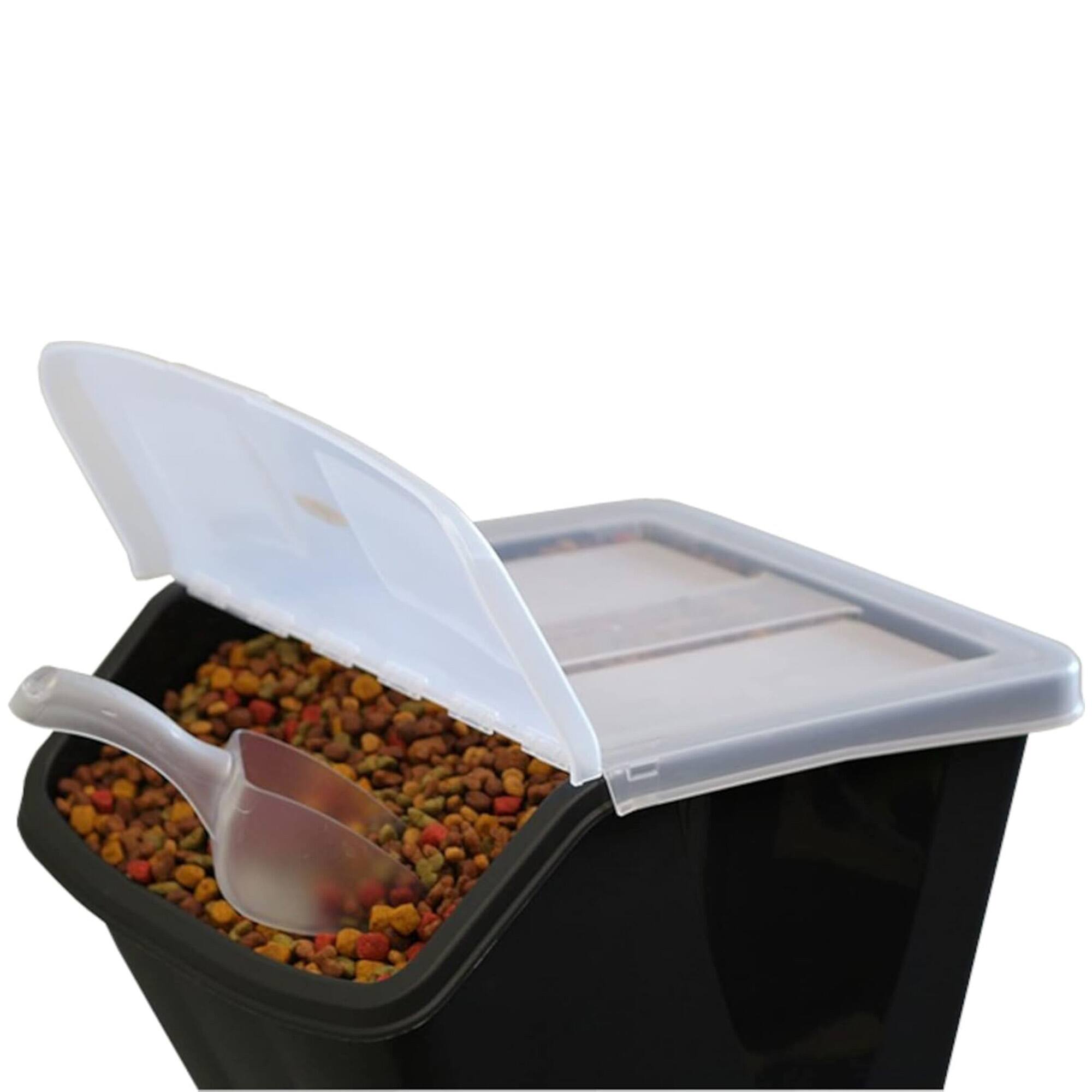 Alt View 6. Redmon - Redmon 10 Gallon Stackable Shutter Bin with Flip Lid Plastic Storage, Black - Charcoal.