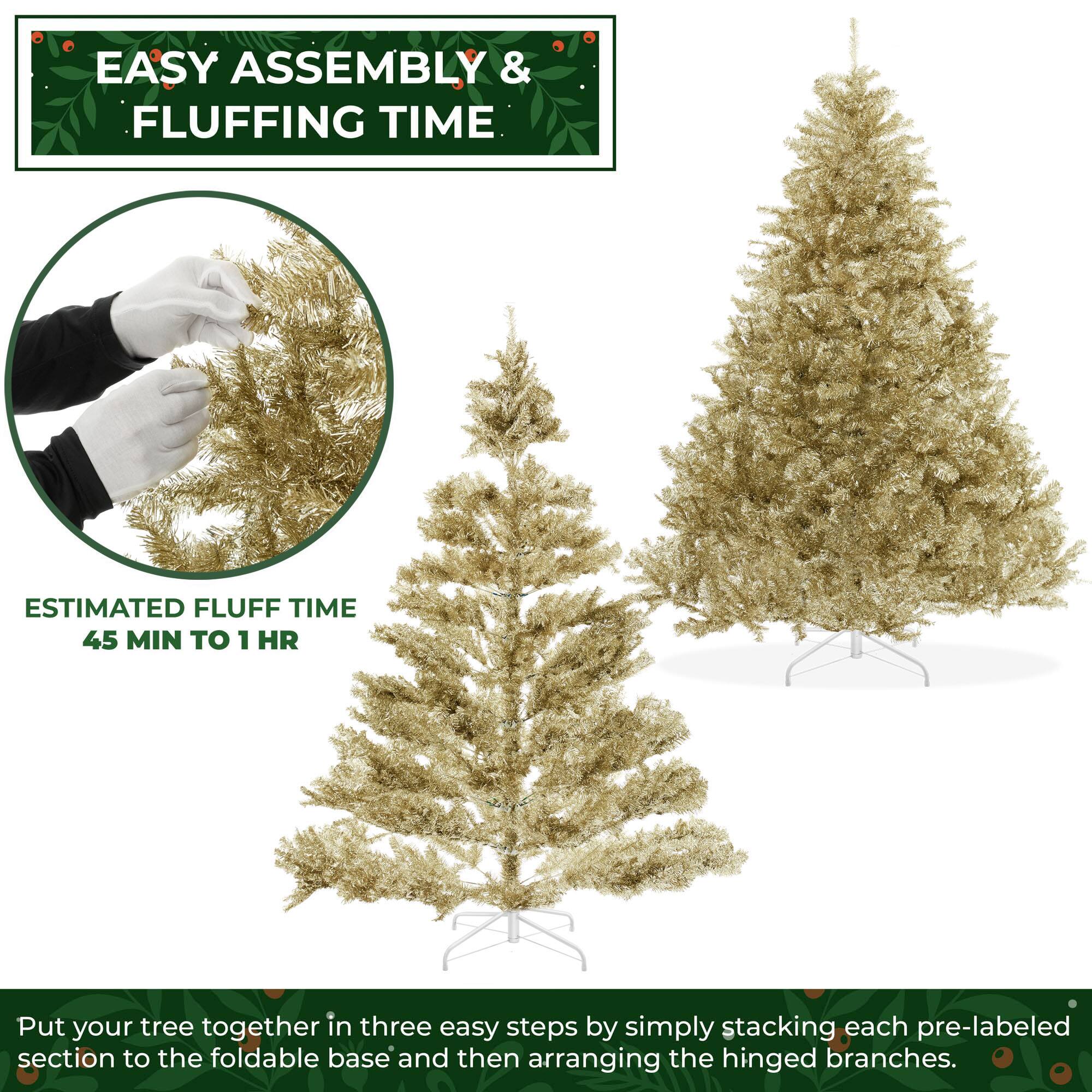 EASY ASSEMBLY & FLUFFING TIME

ESTIMATED FLUFF TIME
45 MIN TO 1 HR

Put your tree together in three easy steps by simply stacking each pre-labeled section to the foldable base and then arranging the hinged branches.