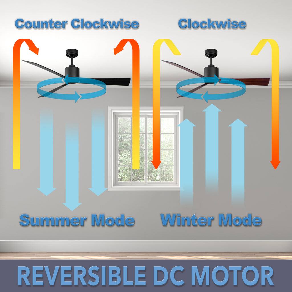 Counter Clockwise  
Clockwise  

Summer Mode  
Winter Mode  

REVERSIBLE DC MOTOR