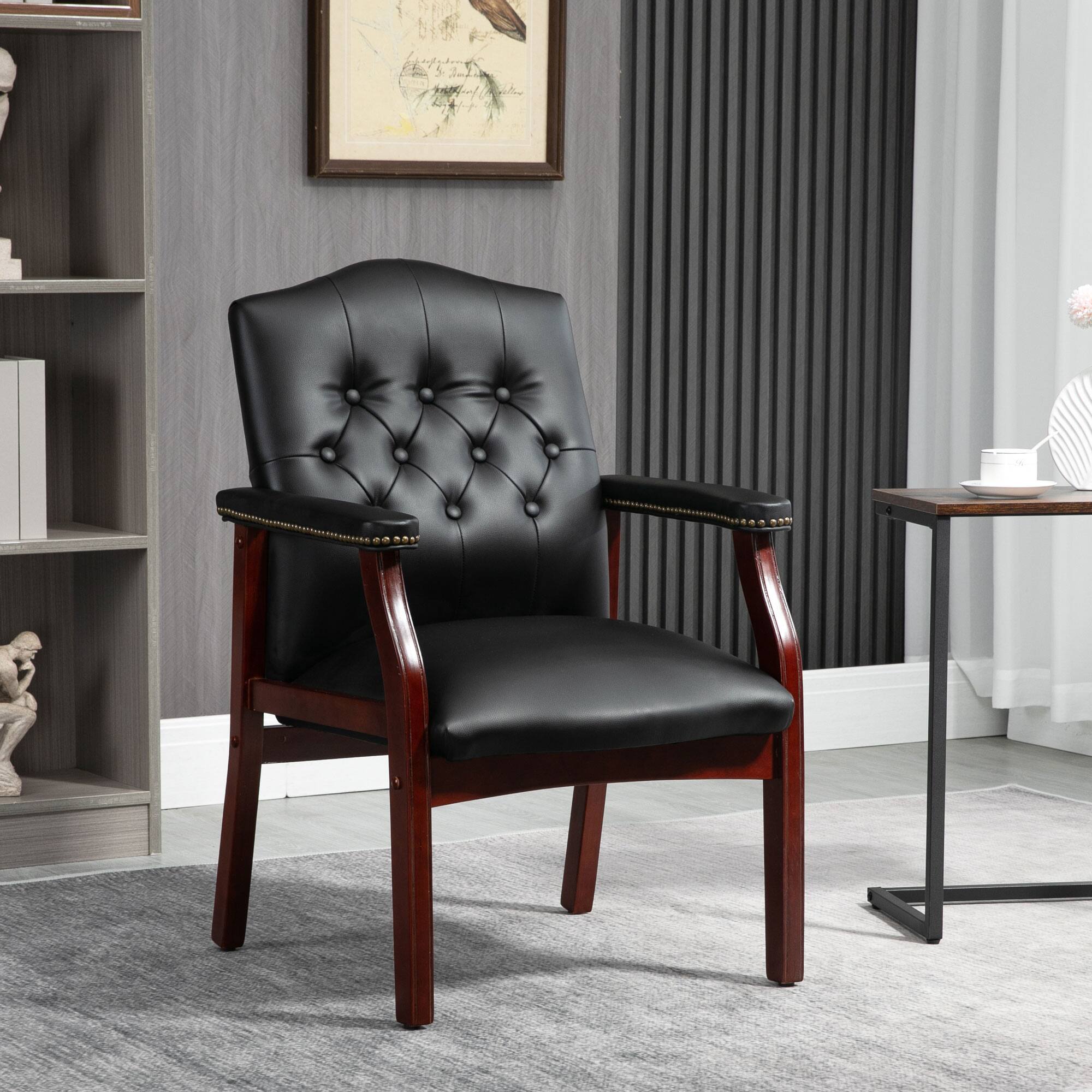 GOODSILO - Boss Office Products Ivy League Guest Chair - Traditional Reception Chair - Black