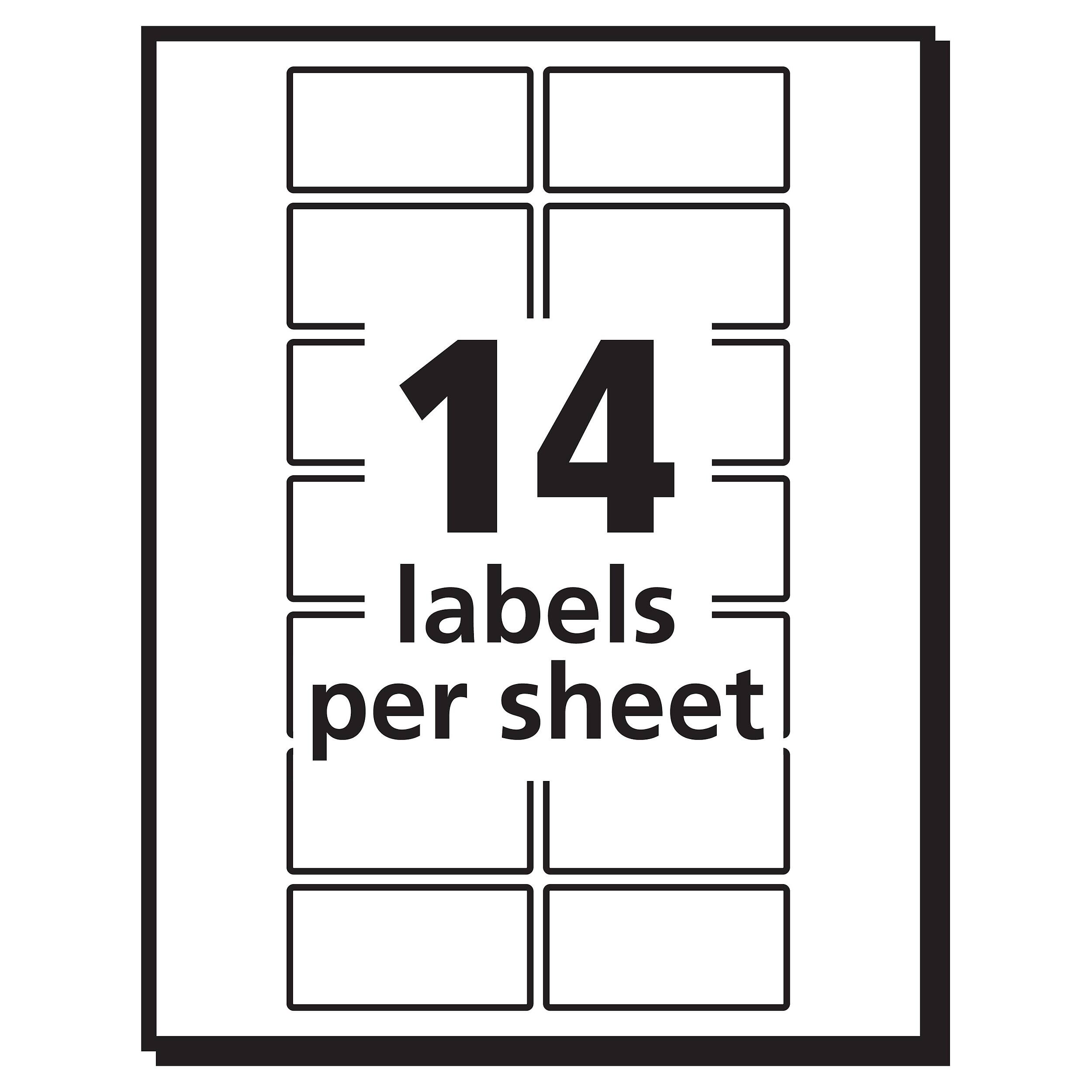 14 labels per sheet