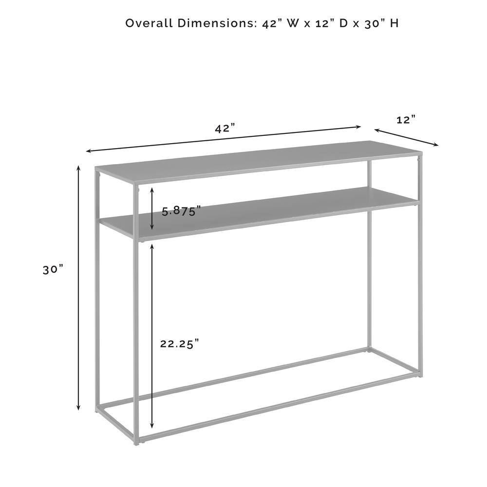 Overall Dimensions: 42" W x 12" D x 30" H

42" 12" 5.875" 30" 22.25"