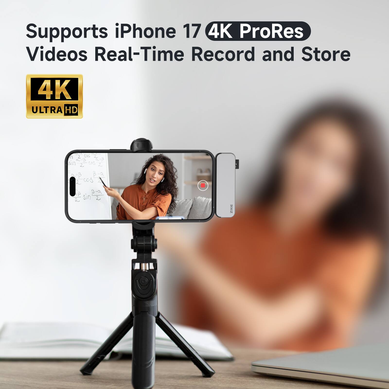 Supports iPhone 17 4K ProRes Videos Real-Time Record and Store 4K ULTRA HD
