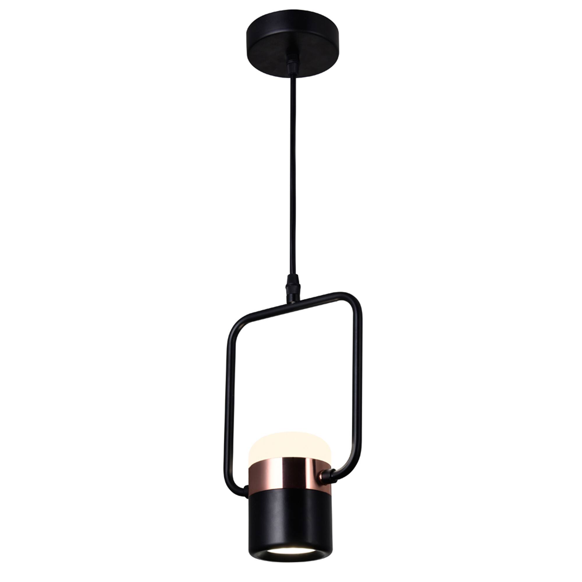 Angle. CWI Lighting - Moxie LED Down Mini Pendant With Black Finish - Black.