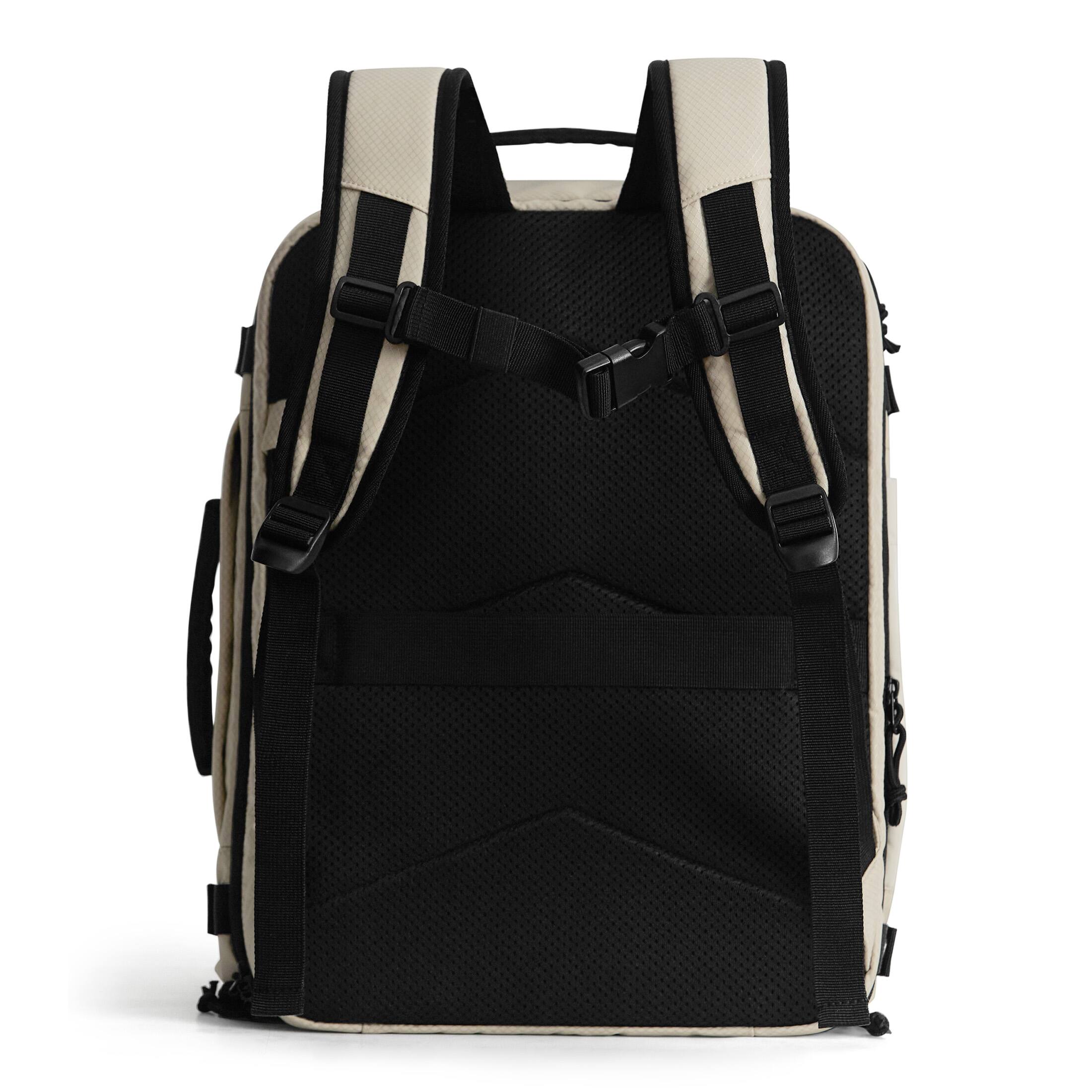 Back. Bagsmart - Blast Pro 38L Travel Backpack, Expandable Carry-On Daypack with Laptop Sleeve for Travel, Business & Commuting - Oyster.