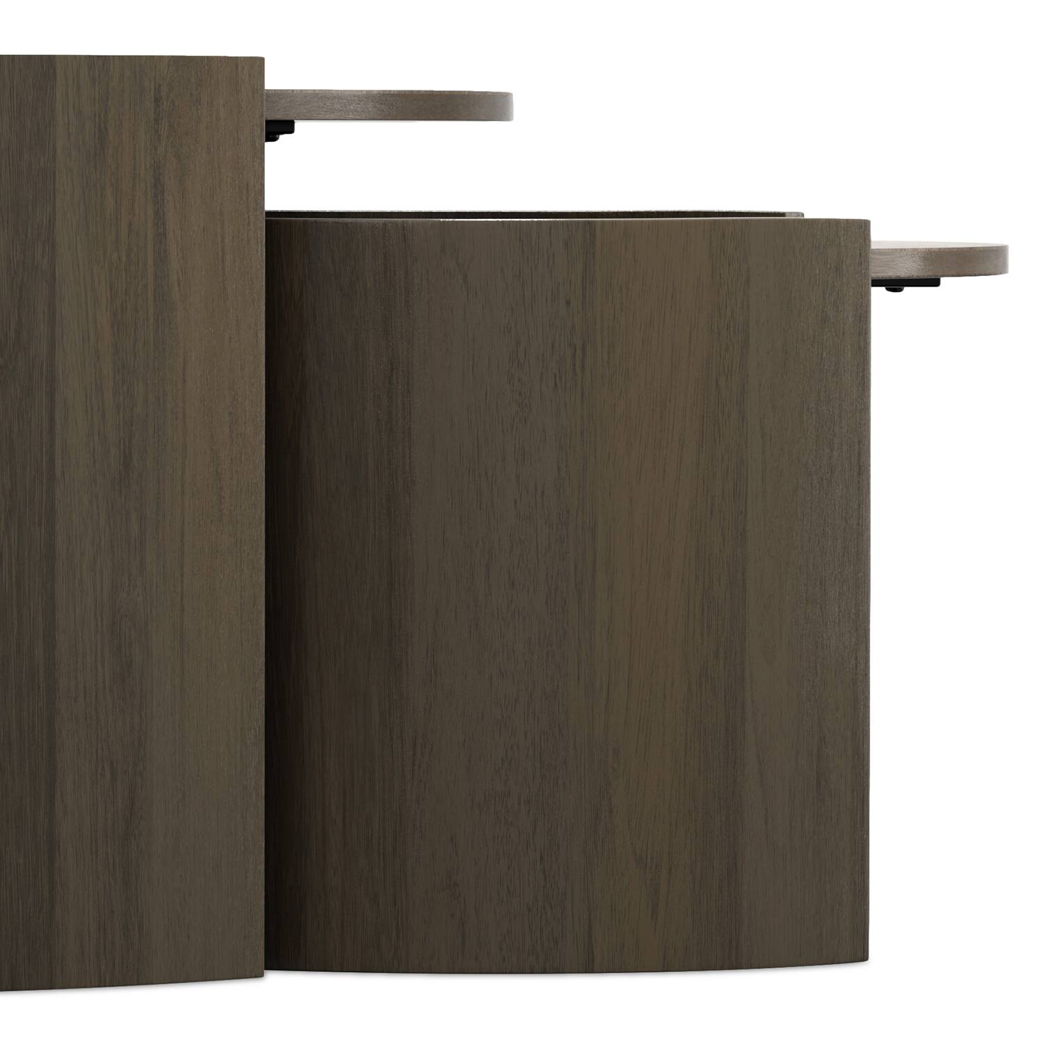 Alt View 9. Simpli Home - Robin SOLID MANGO WOOD 32 inch Wide Round Contemporary 2 Piece Nesting Table in Ash Grey, Fully Assembled - Ash Grey.