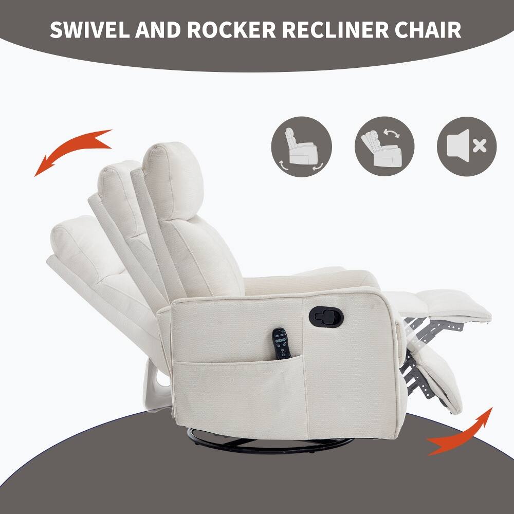 SWIVEL AND ROCKING RECLINER CHAIR