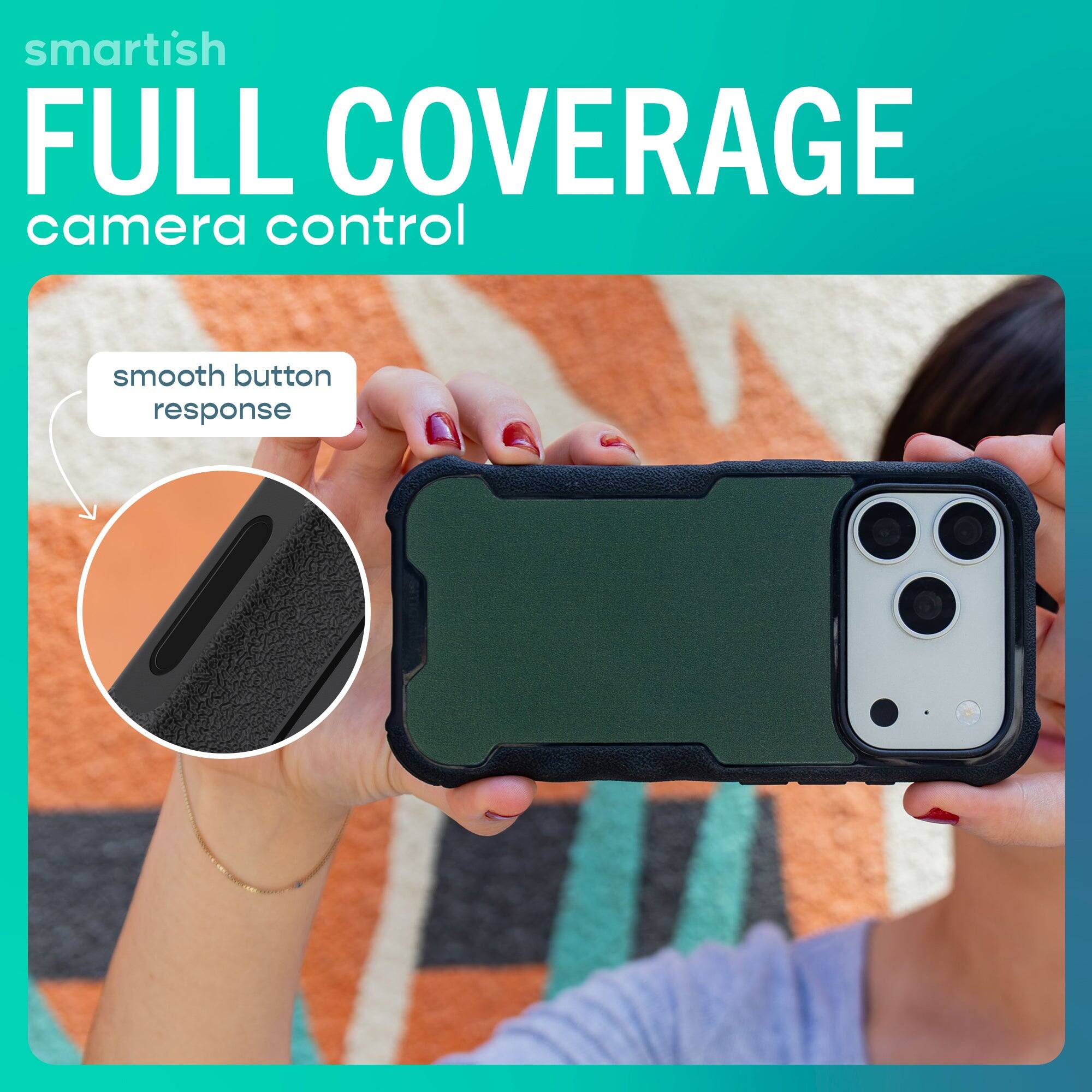 smartish  
FULL COVERAGE  
camera control  

smooth button response