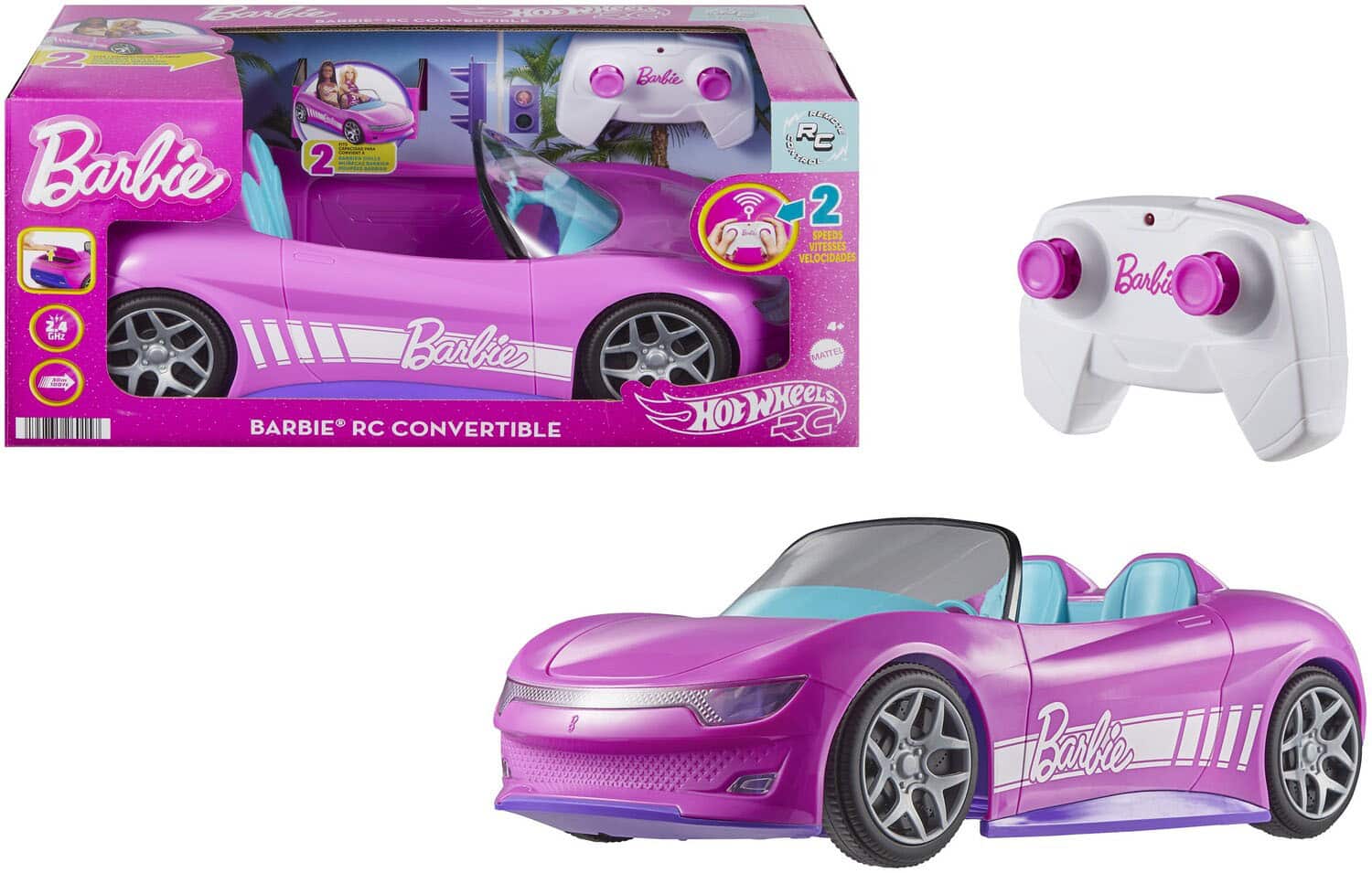 Hot Wheels R/C 1:12 Barbie Convertible Vehicle - COLLECTABLES - Mattel