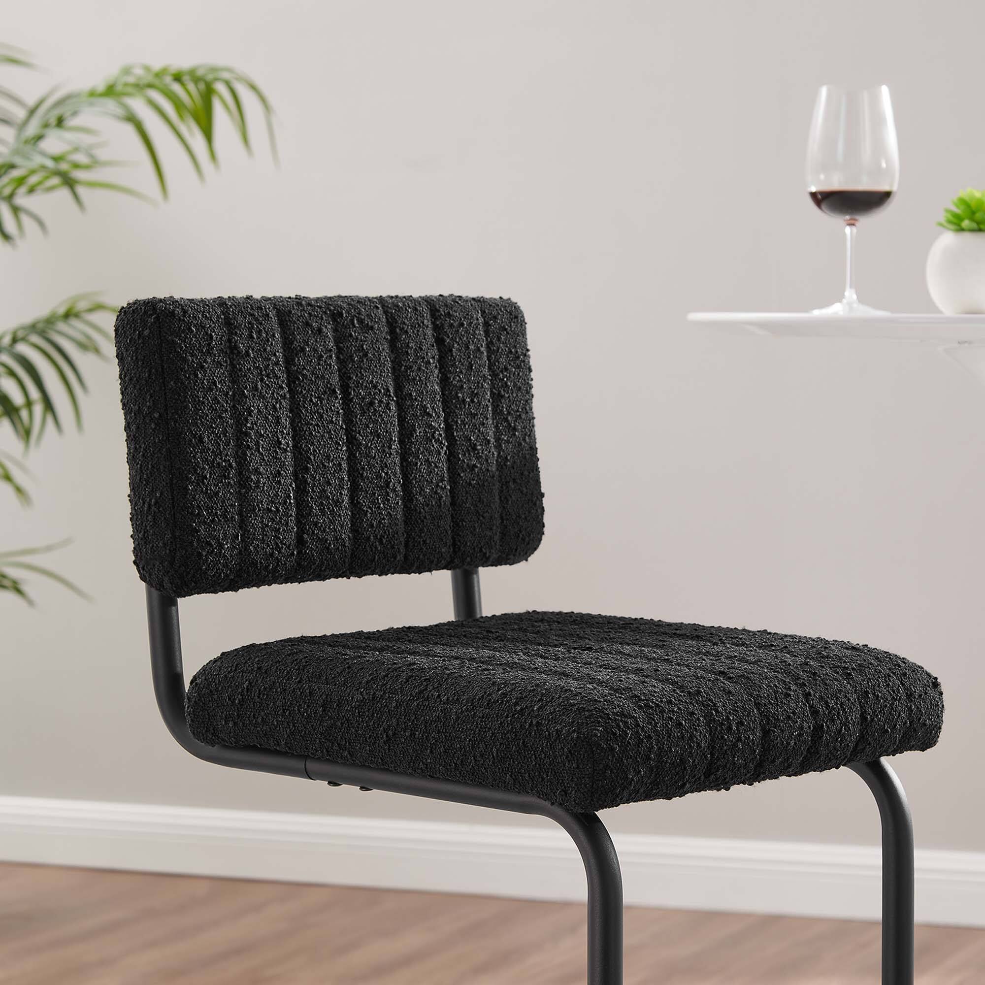 Alt View 1. Modway - Parity Boucle Bar Stools Set of 2 by Modway - Black Black.