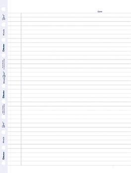 Blueline - MiracleBind College Ruled Filler Paper, 9.07" x 11", 50 Sheets/Pack - White