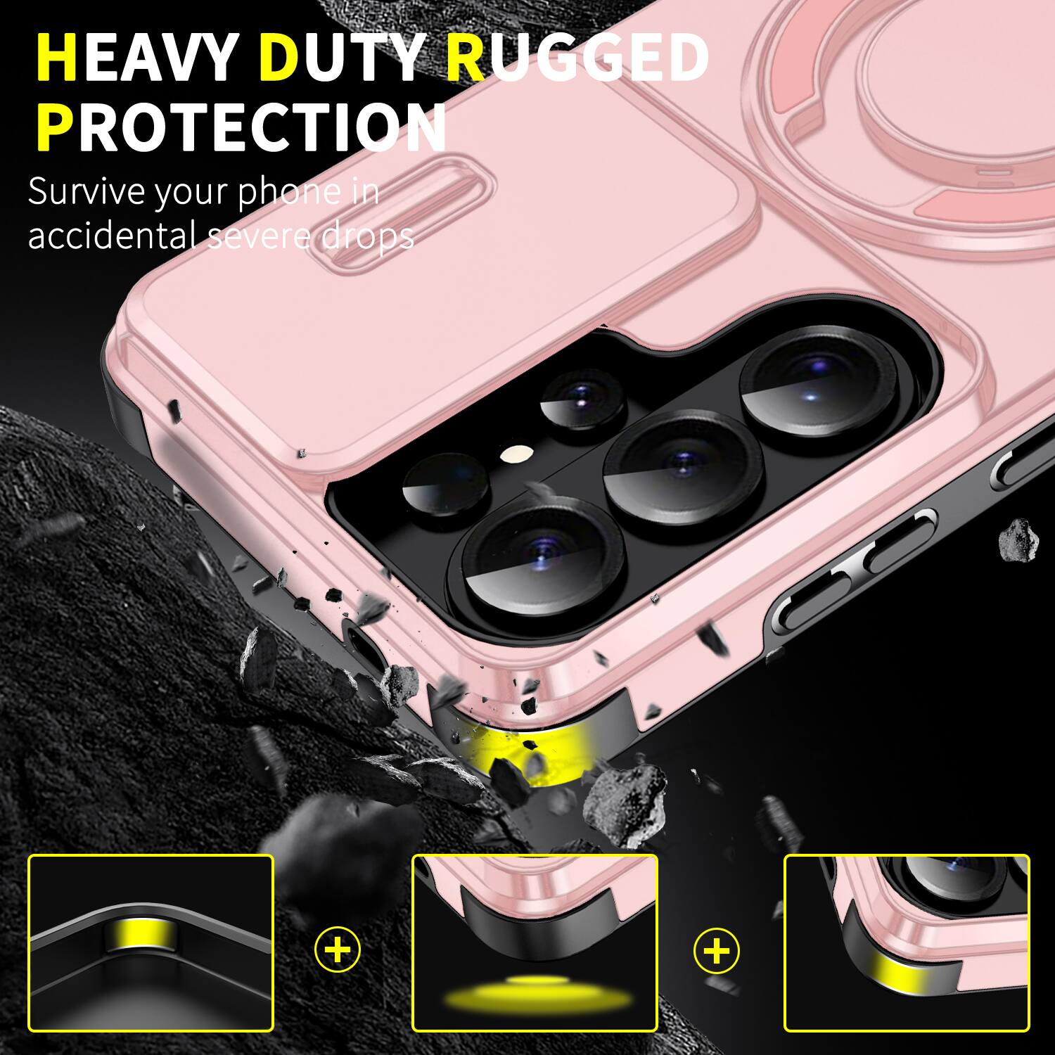HEAVY DUTY RUGGED PROTECTION  
Survive your phone in accidental severe drops