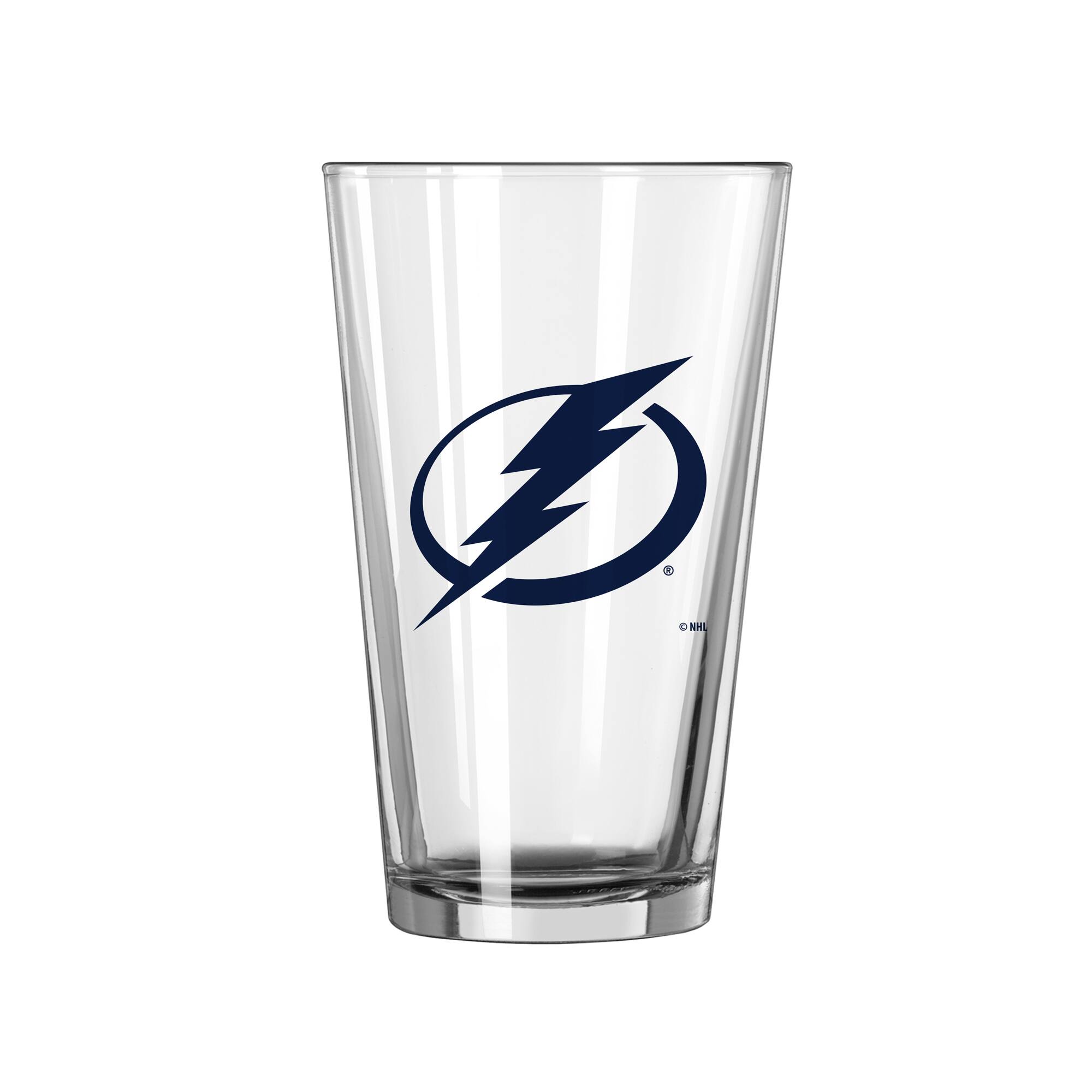 Alt View 1. Logo Brands - Tampa Bay Lightning 16oz. Team Wordmark Game Day Pint Glass - Multicolor.