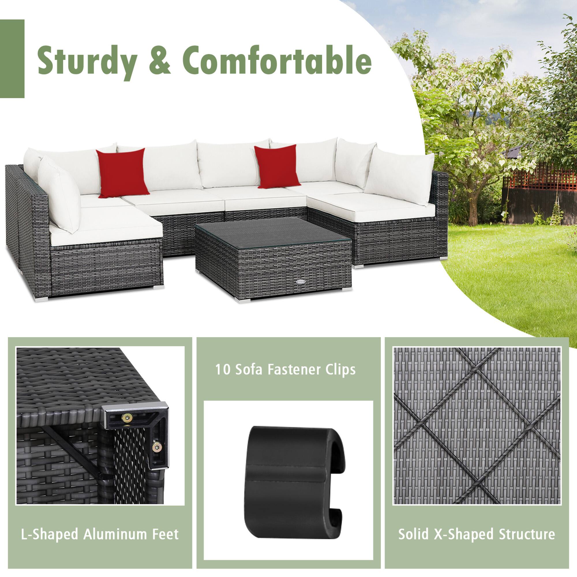 Sturdy & Comfortable

- 10 Sofa Fastener Clips
- L-Shaped Aluminum Feet
- Solid X-Shaped Structure