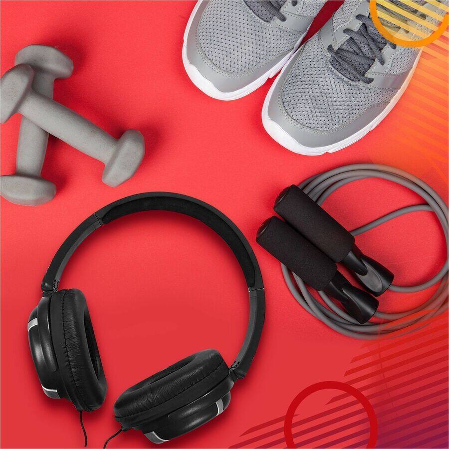 Alt View 1. Maxell - Maxell Bass 13 Headphones - Stereo - Wired - Over-the-head, On-ear - Binaural - Circumaural - 4 ft Cable - Black - Black.