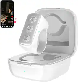 ACJPR - TikTok Scrolling Ring, Bluetooth Page Turner for iPhone/Android, White