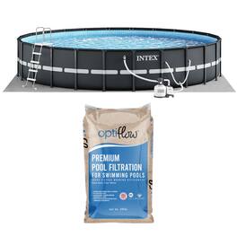 Intex - Ultra XTR Frame 18'x52" Above Ground Pool and OptiFlow Premium Filter Sand