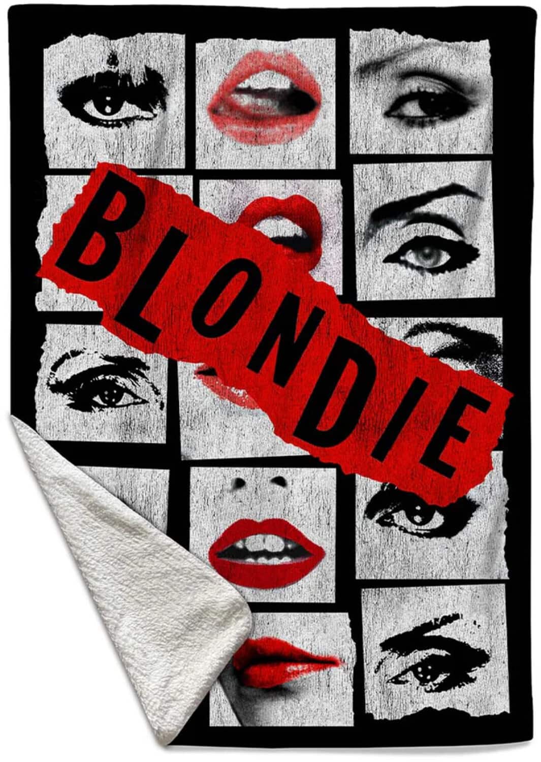 PopMarket - Blondie - Rocksax - Blondie - Lips - Sherpa Fleece Throw (50 in x 60 in) - Multicolor price history on PriceWatchPro