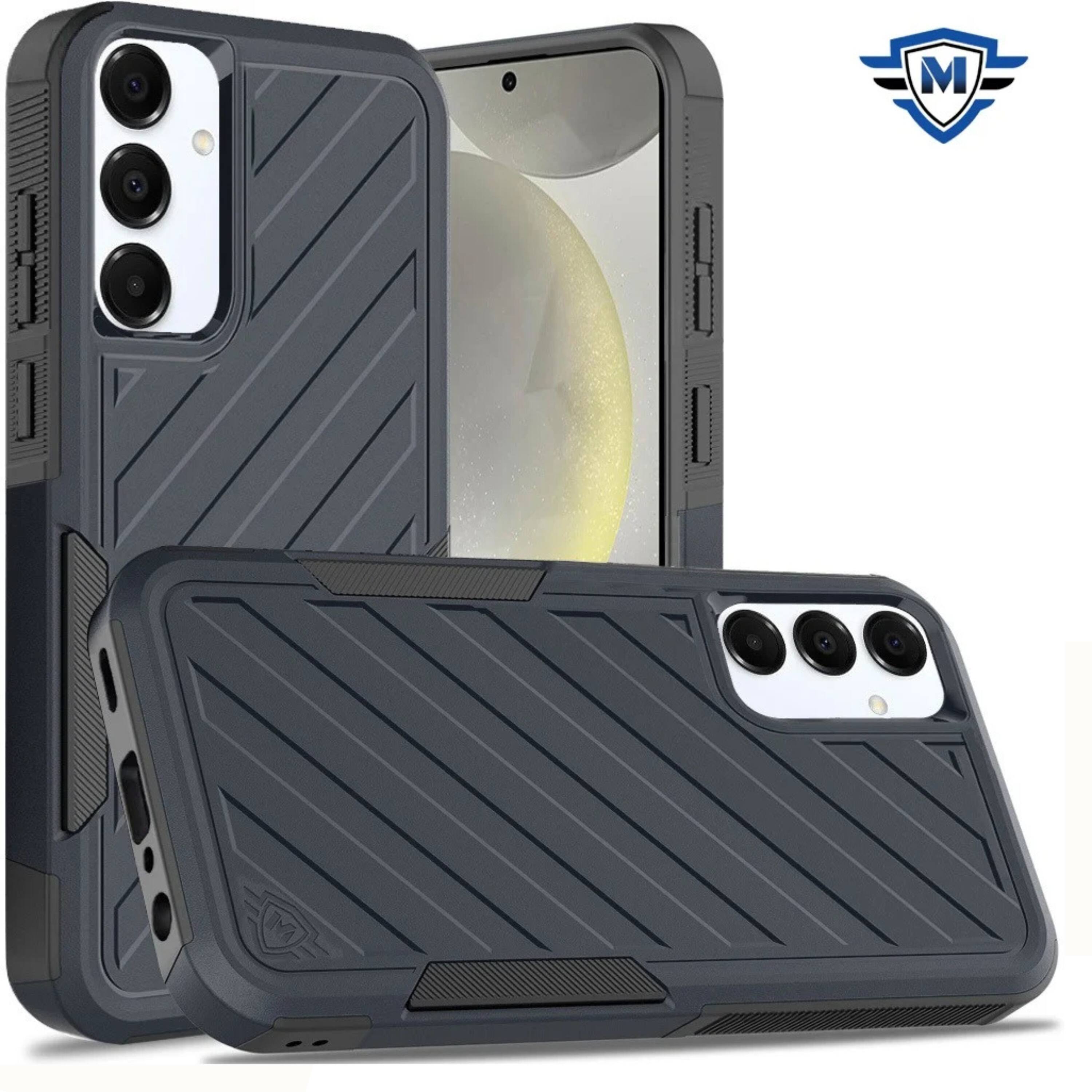 Angle. Kitcheniva - Shockproof Rugged Case For Samsung S25 Plus S24 Plus Dual Layer Design Blue - Blue.