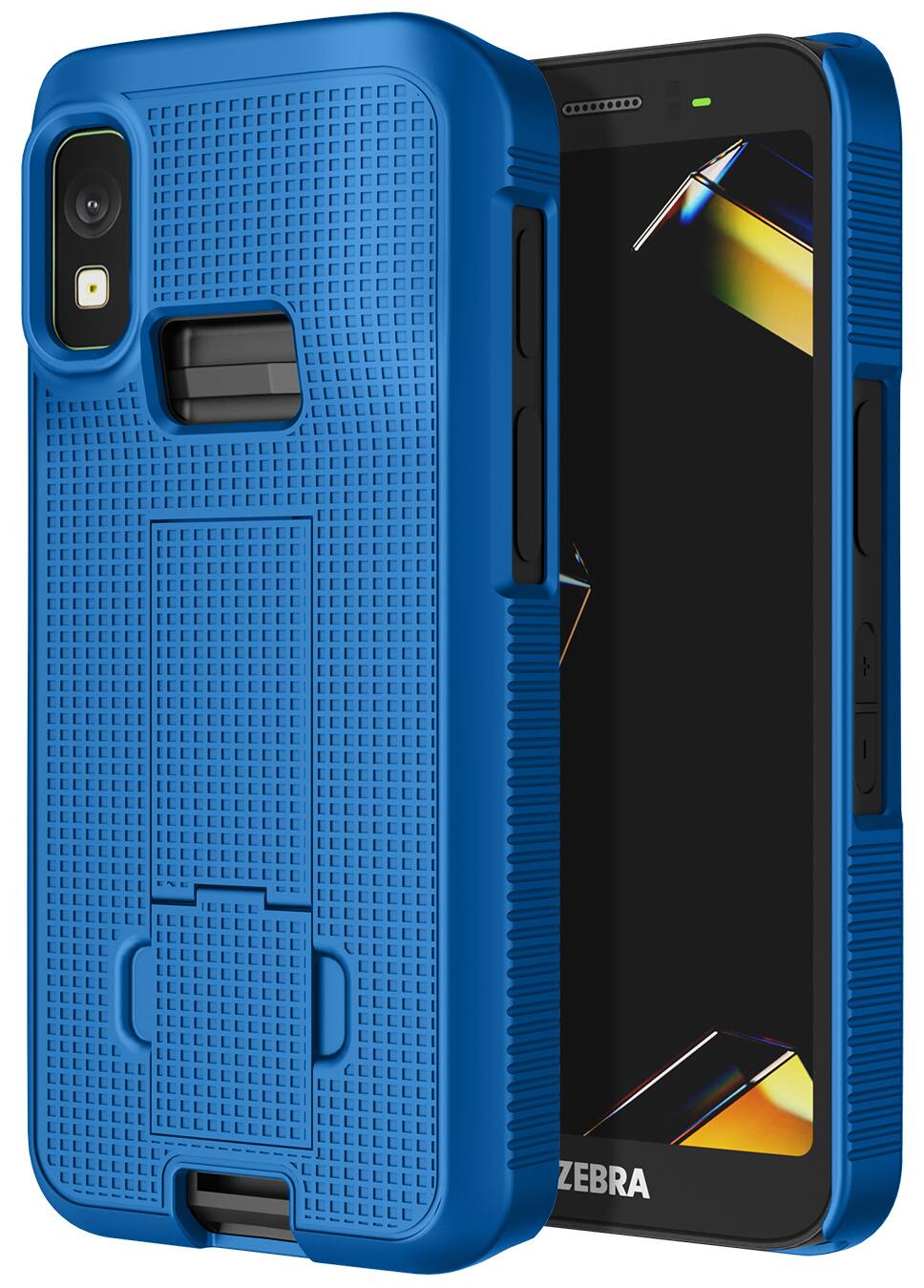 Alt View 6. Nakedcellphone - Combo for Zebra TC501 Mobile Computer Scanner - Case with Stand and Belt Clip Holster - Blue.