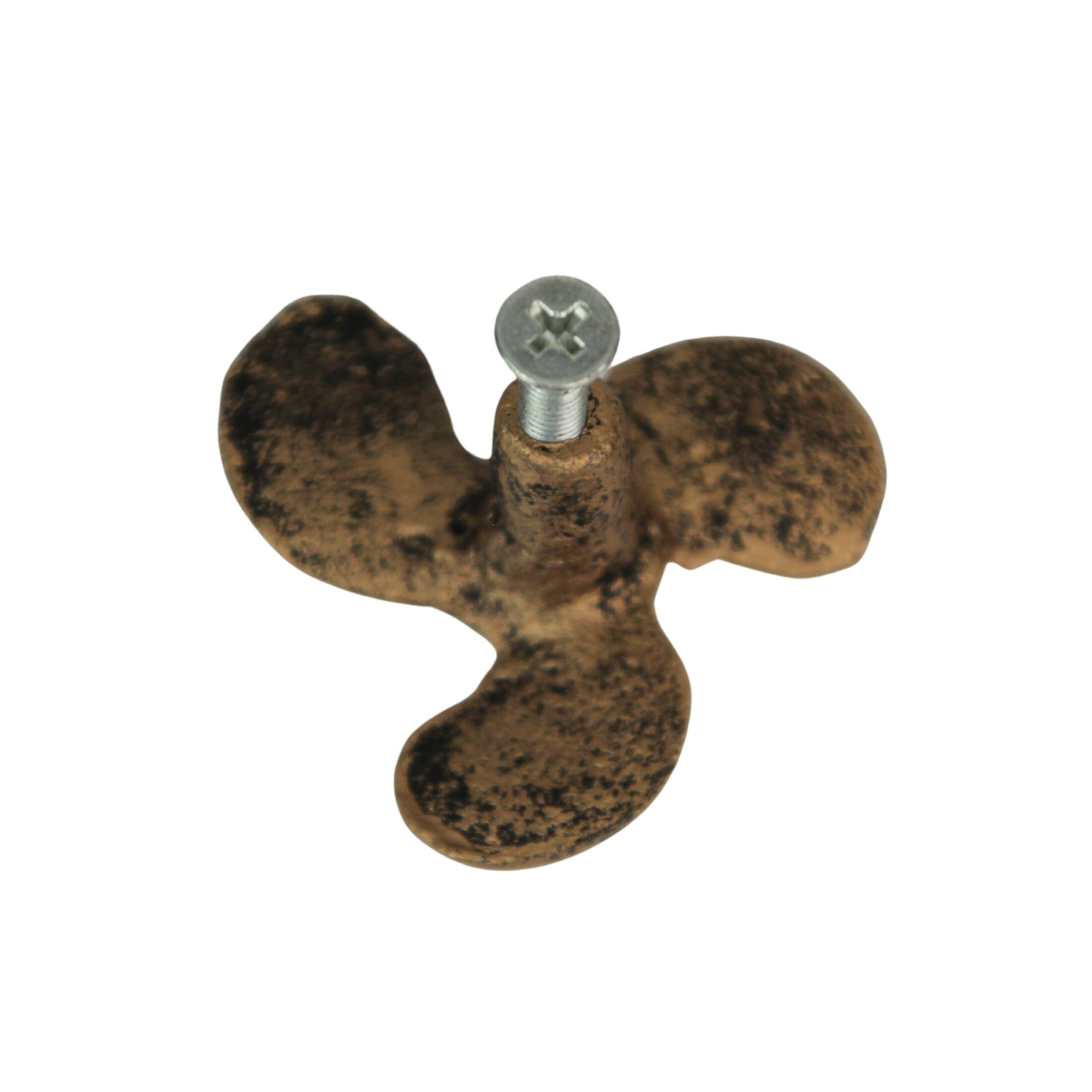 Alt View 2. Zeckos - Set of 6 Gold Boat Propeller Drawer Pulls – Nautical Charm for Cabinets - Gold.