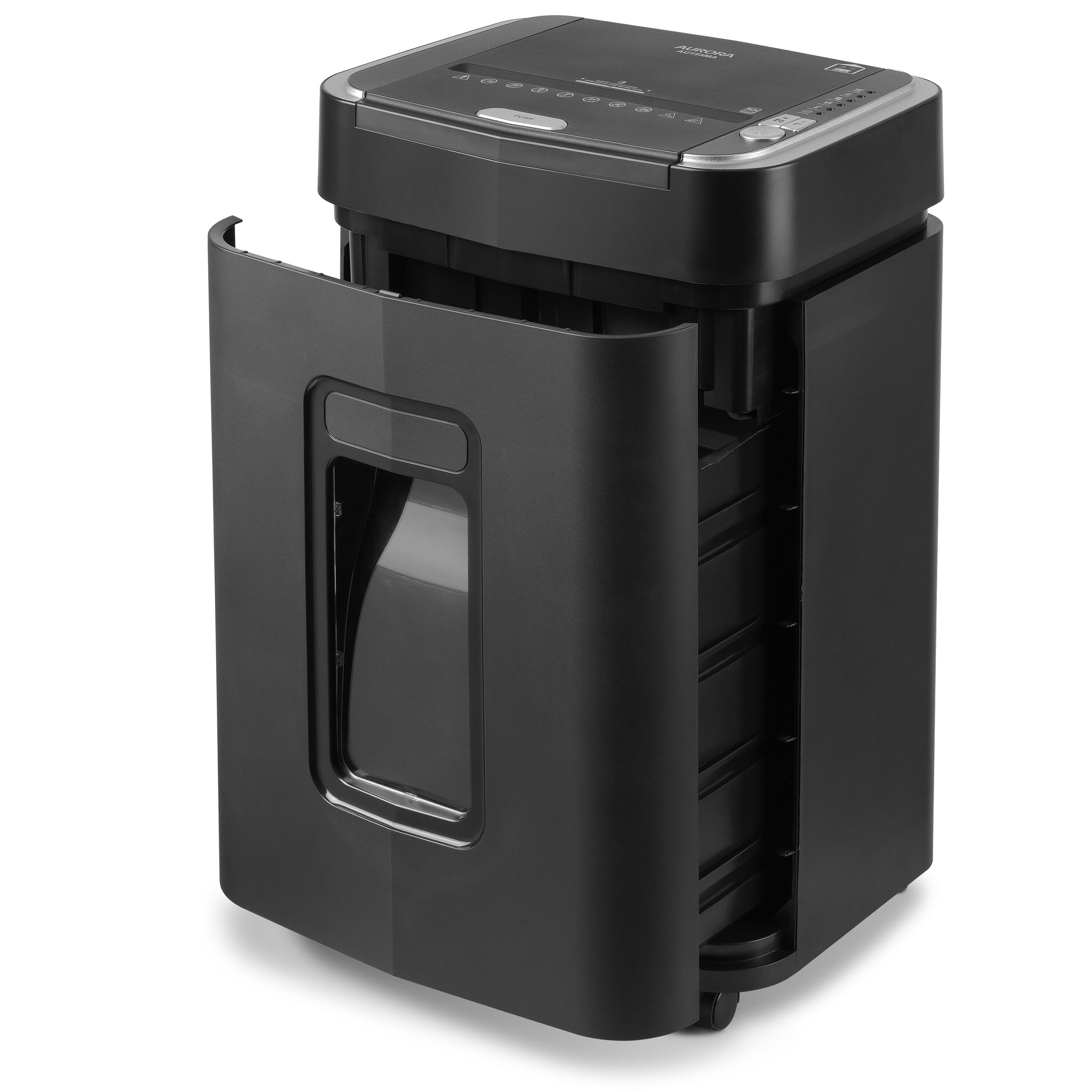 Alt View 1. Aurora - Aurora AU155MA Professional Grade 150-Sheet Auto Feed Micro-Cut Paper Shredder / 60 Minutes Continuous Run Time - Black.