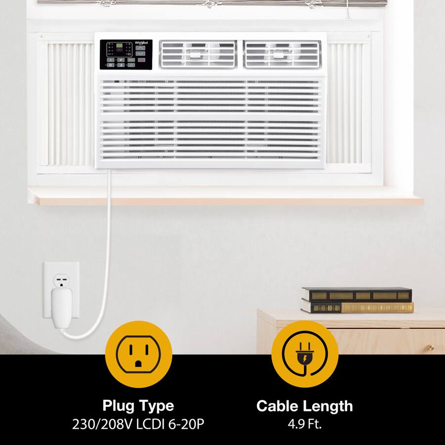 B-1　ウィンドエアコン　窗式空调　window air conditioner Whirlpool 1,500 Sq. Ft. 23,200 BTU 230V Window Mounted Air