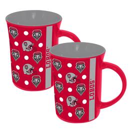 The Memory Company - New Mexico Lobos Two-Pack 15oz. Line Up Ceramic Mugs - Multicolor