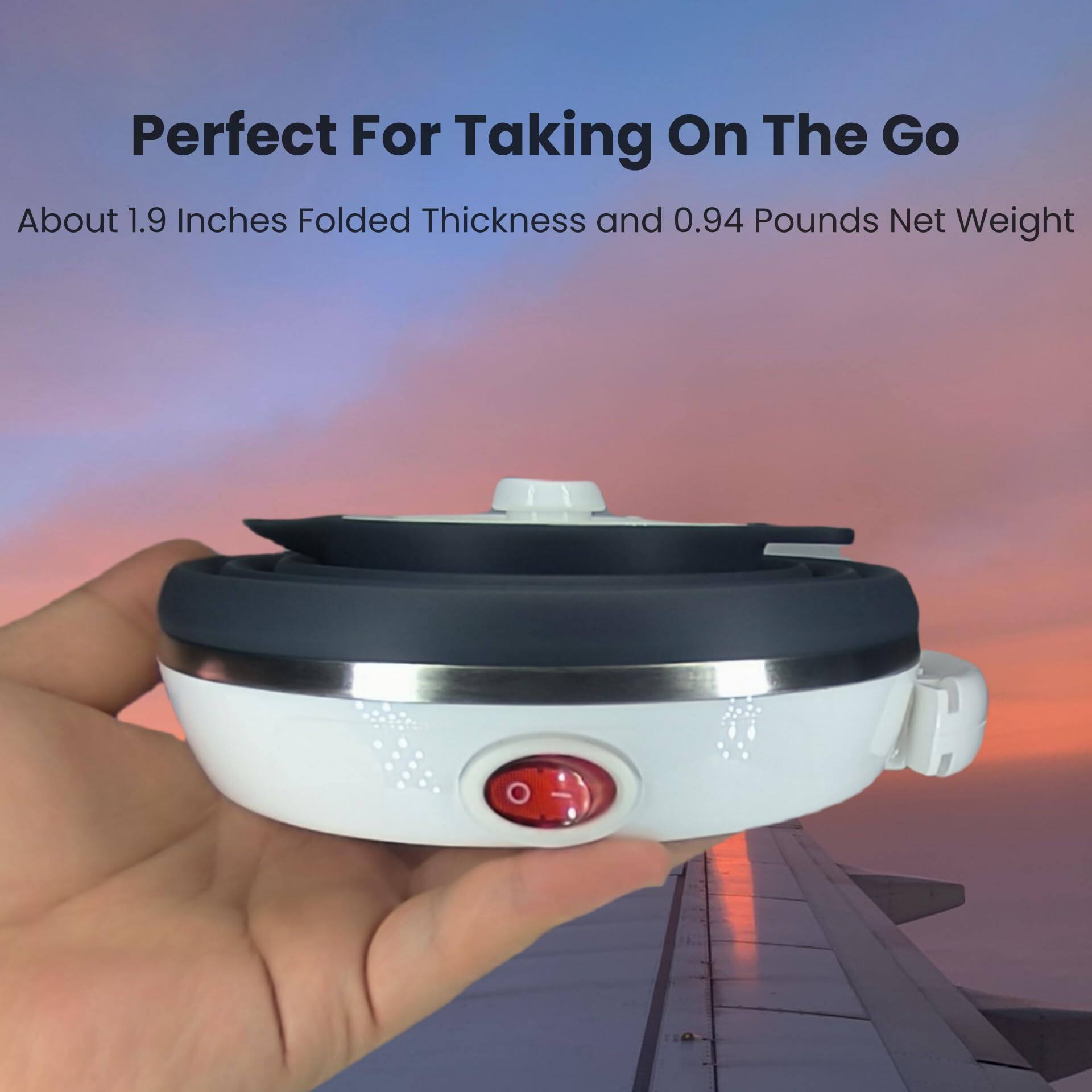 Perfect For Taking On The Go  
About 1.9 Inches Folded Thickness and 0.94 Pounds Net Weight